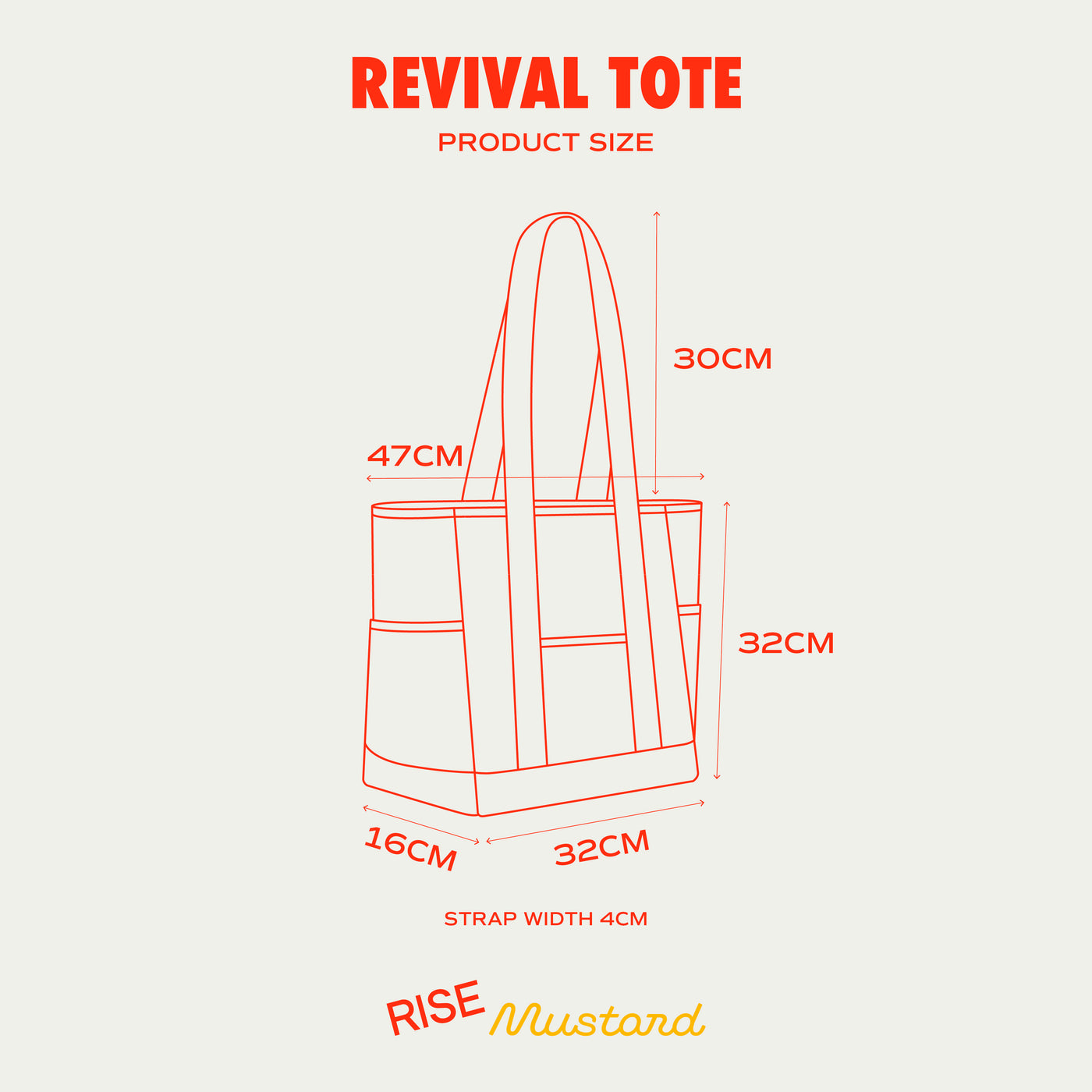 RISE COFFEE x Mustard - REVIVAL Tote