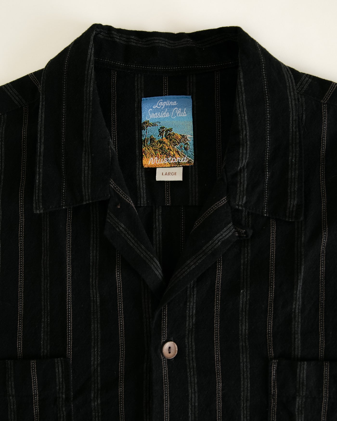 Laguna Pocket Shirt - Striped Black