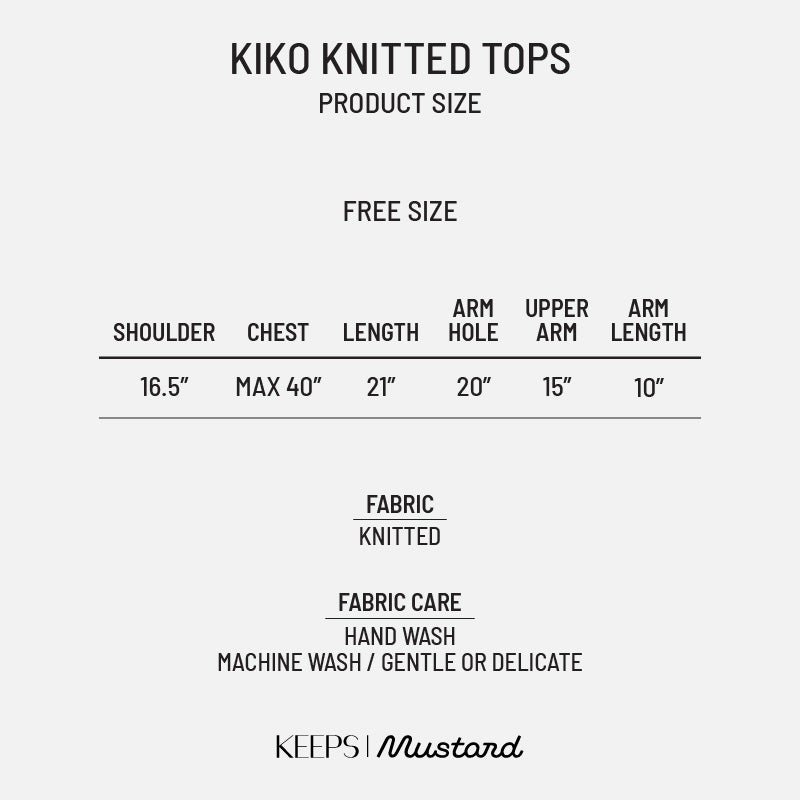 maison KEEPS x Mustard Kiko Knitted Tops - Black