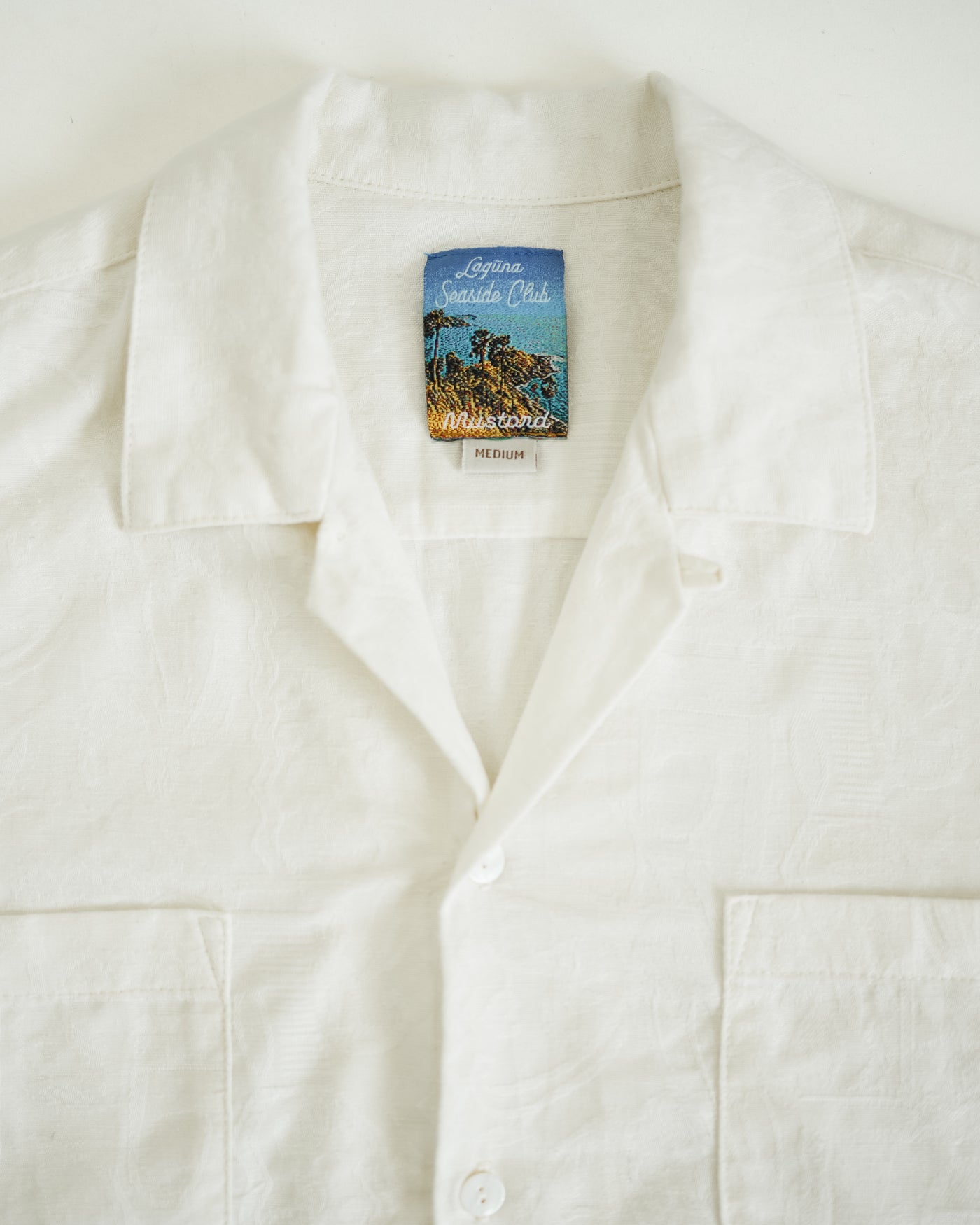 Laguna Pocket Shirt - Jacquard White