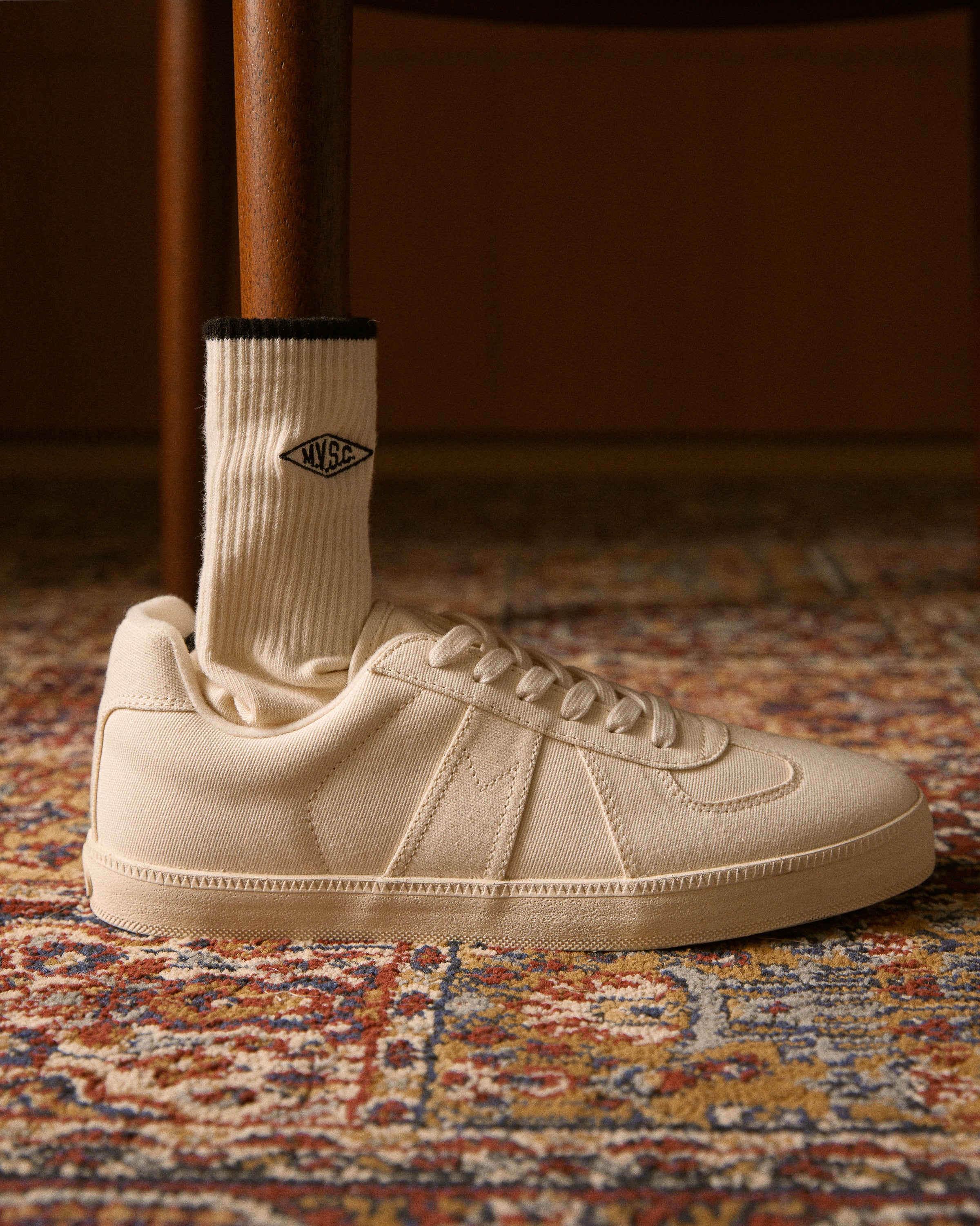 Mavericks Socks - Ivory/Black