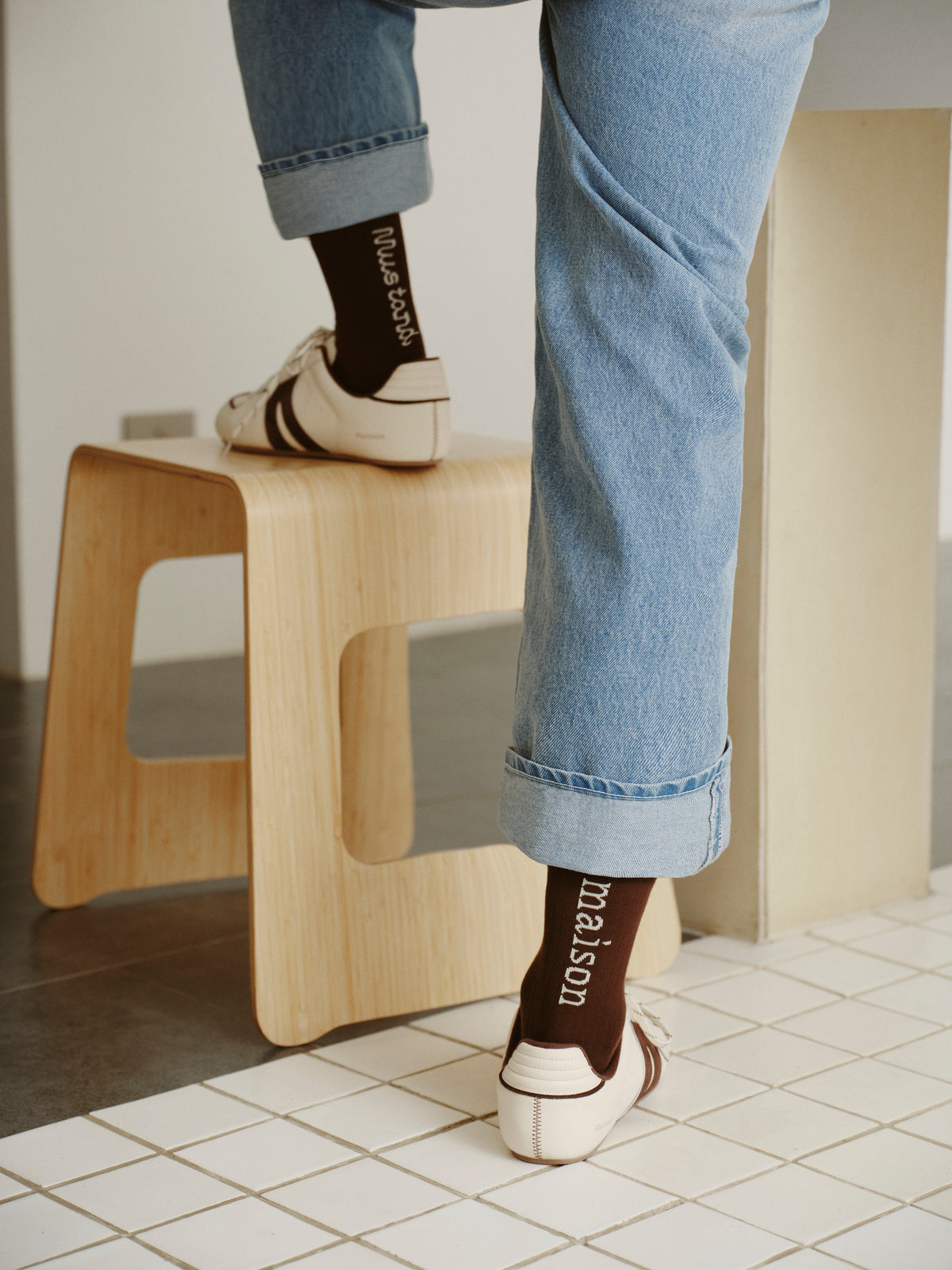 maison KEEPS x Mustard Crew Socks