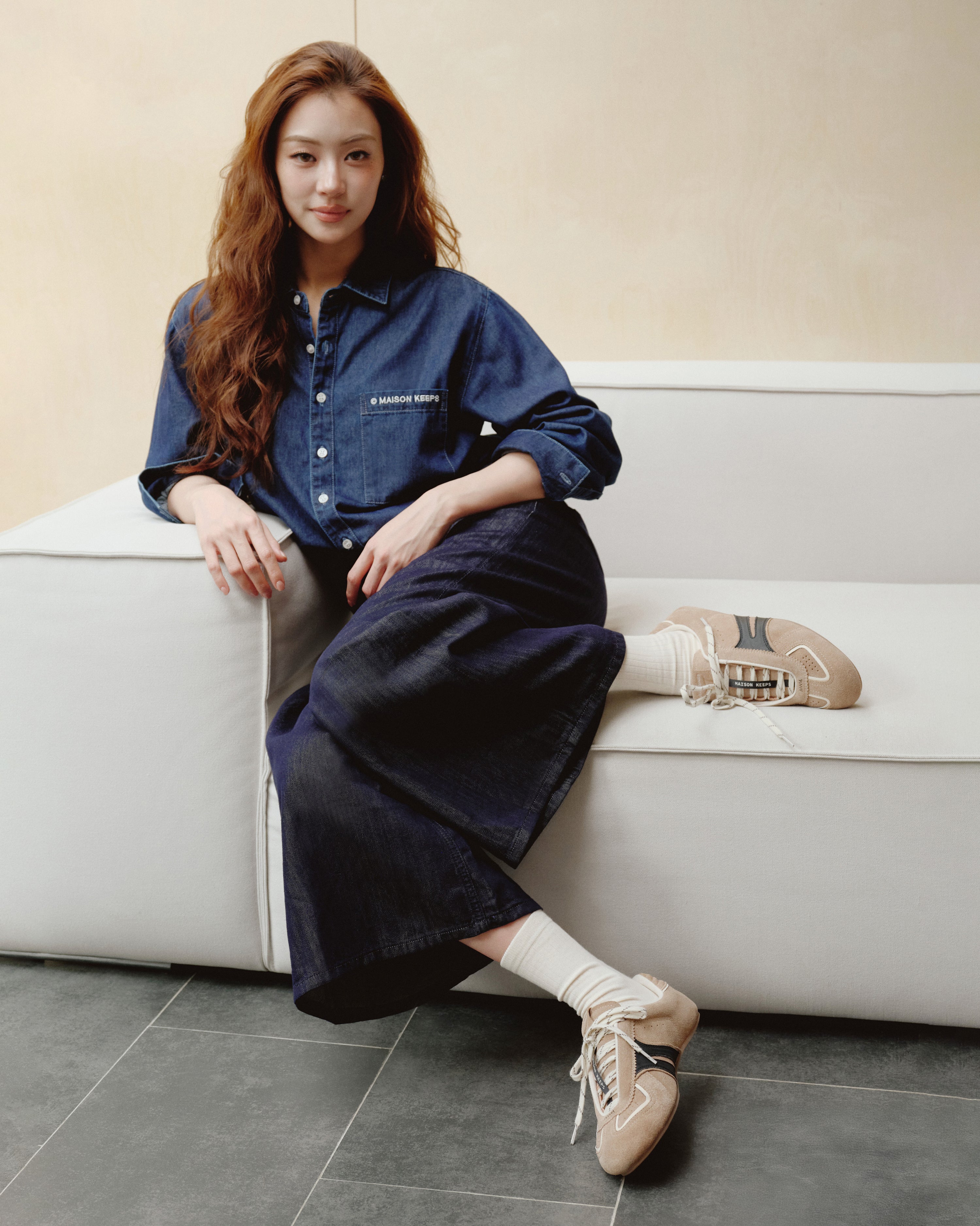 maison KEEPS x Mustard Sneakers - Latte