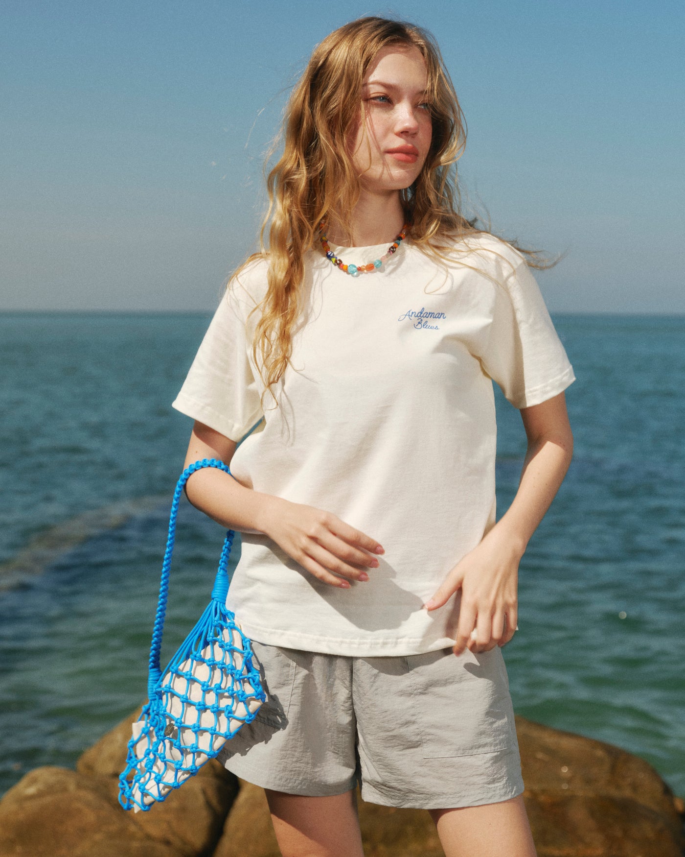 Andaman Blues Tee - Off-White