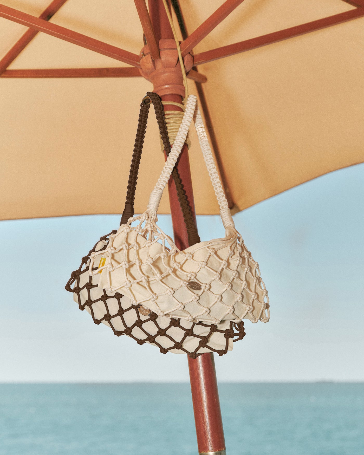 กระเป๋า Laguna Macramé - สีครีม
