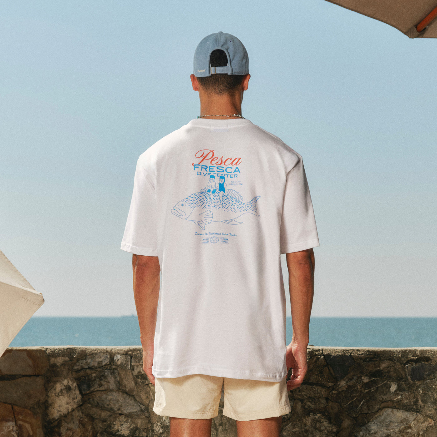 Pesca Fresca - White/Cyan Blue