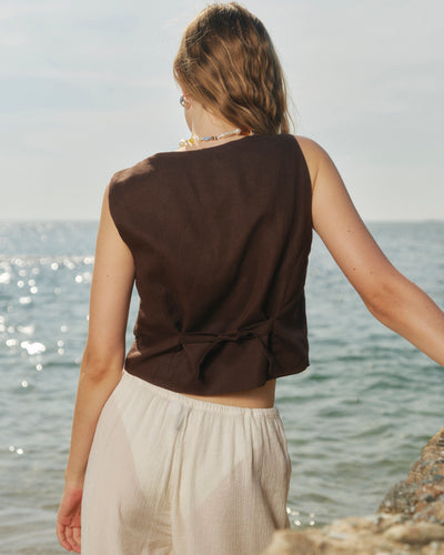 Laguna Palms Vest - Brown