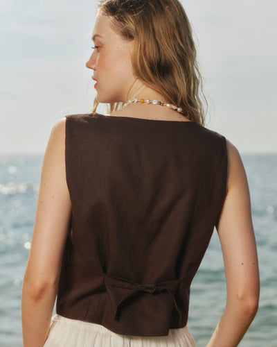 Laguna Palms Vest - Brown