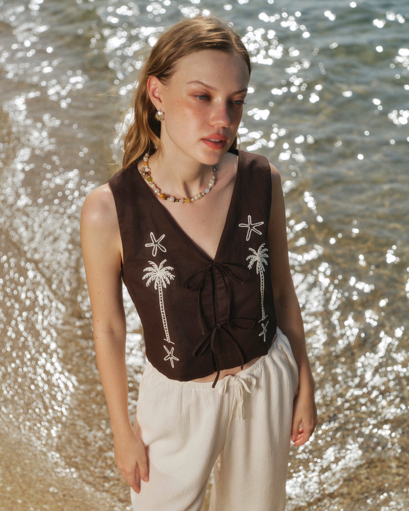 Laguna Palms Vest - Brown