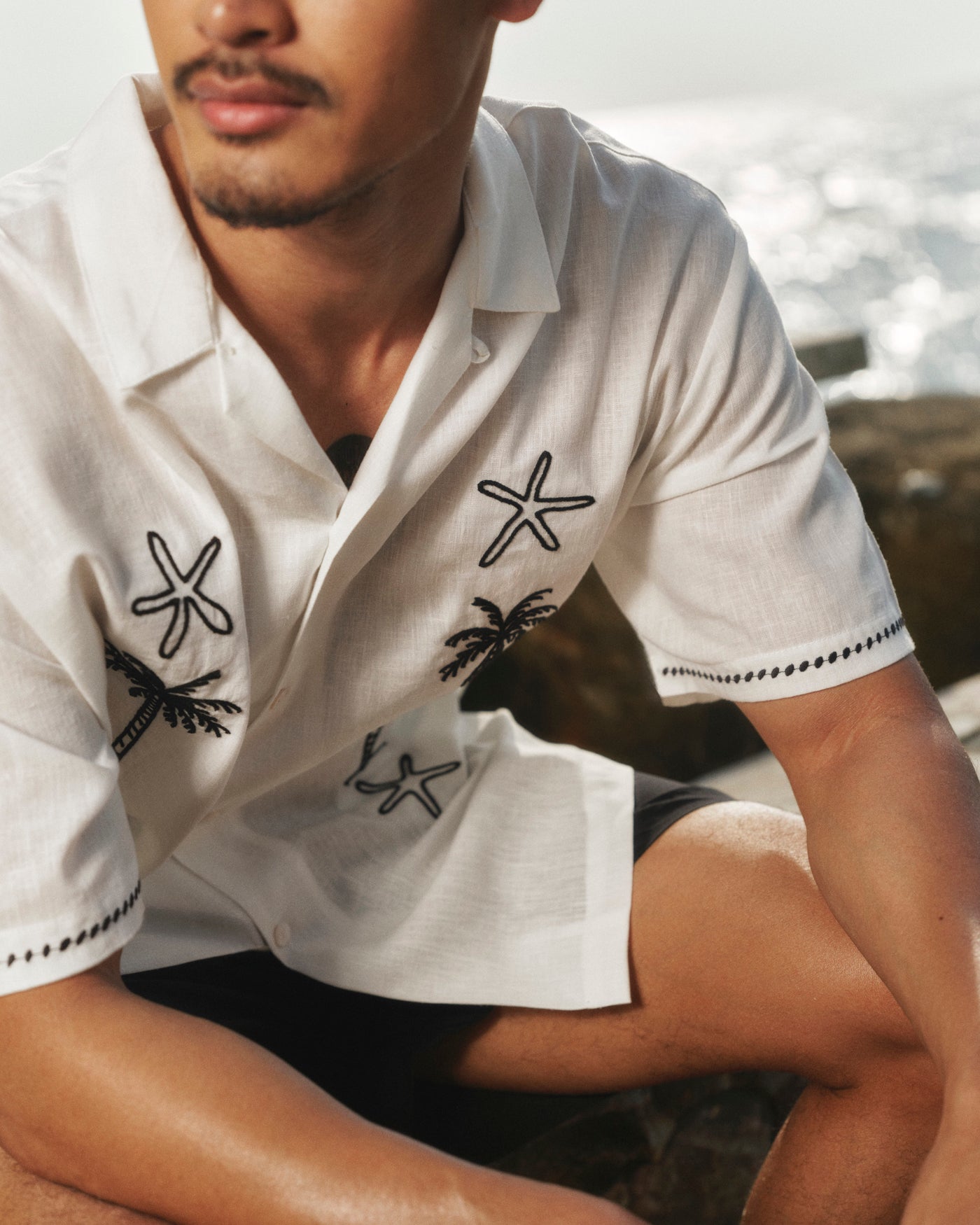 Laguna Palms Shirt - White