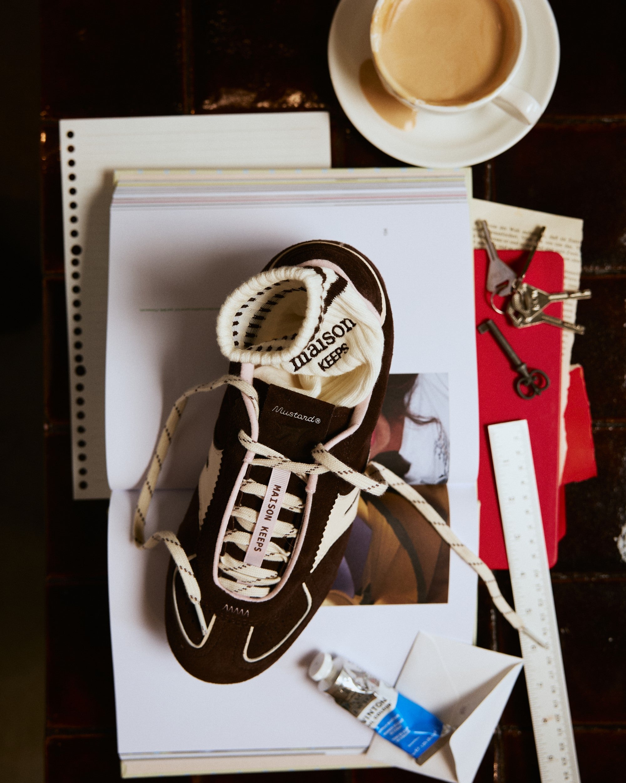 maison KEEPS x Mustard Sneakers - Chocolate