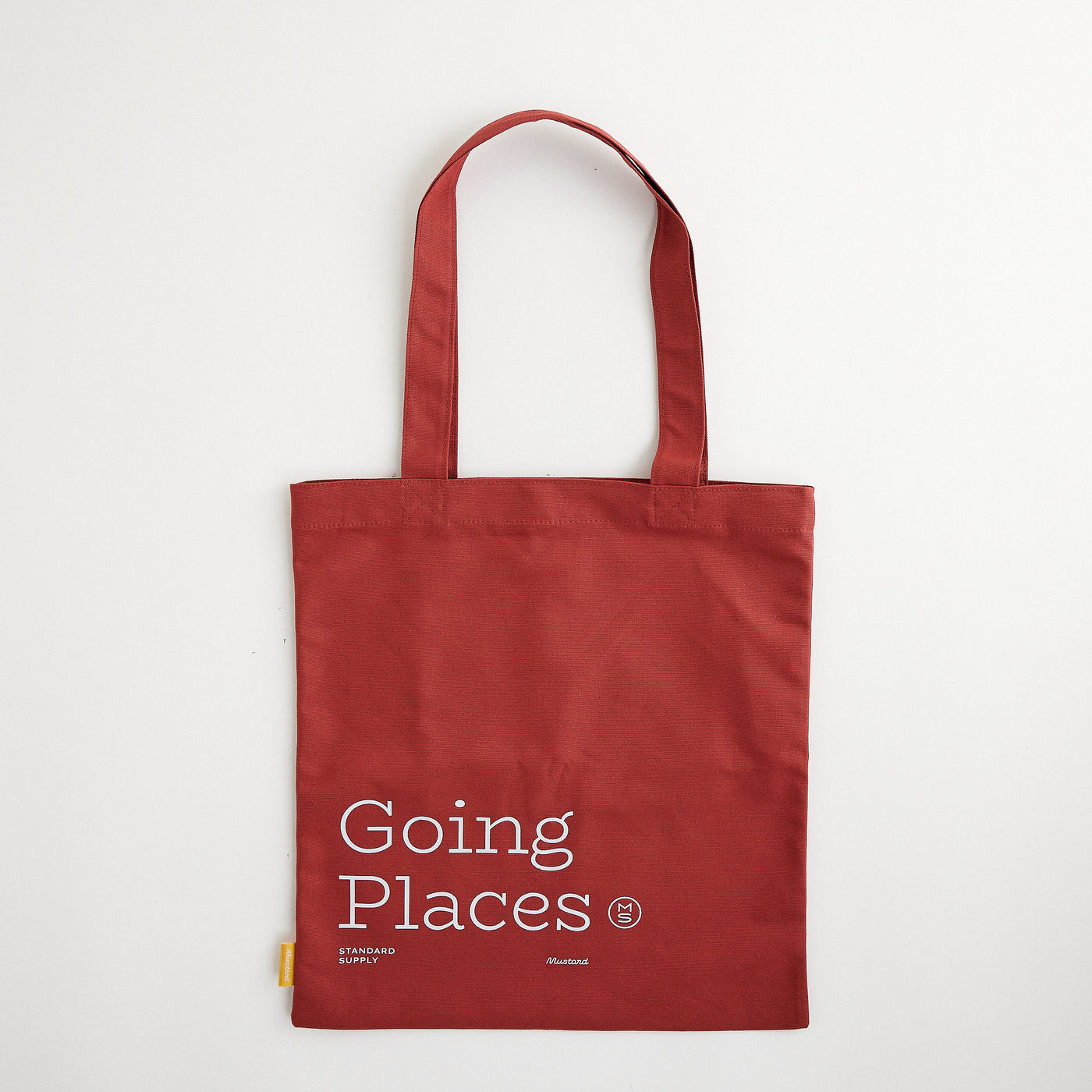 Going Places Basic Tote - Brick/White
