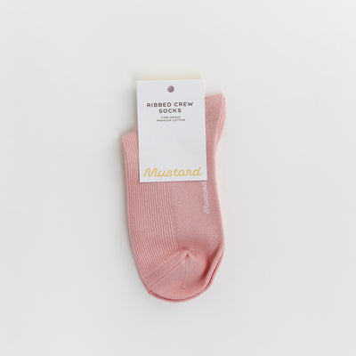 Premium Ribbed Crew Socks (Half) - Candy